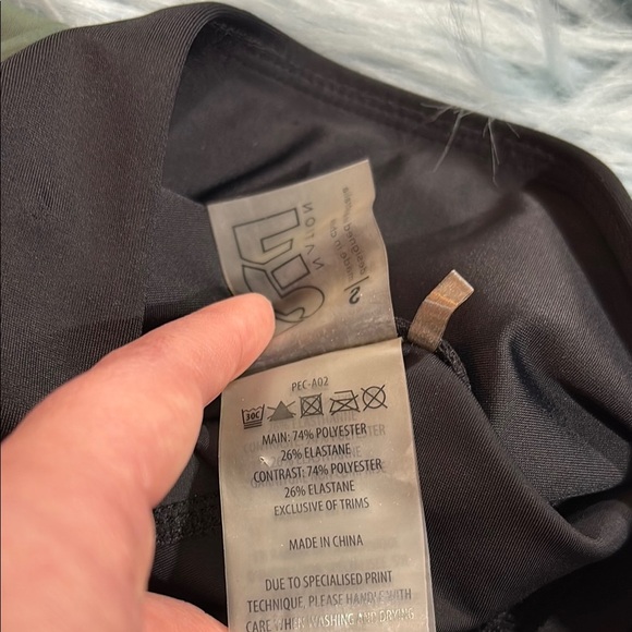 P.E Nation Orange Striped Logo High Rise Leggings - Picture 2 of 9